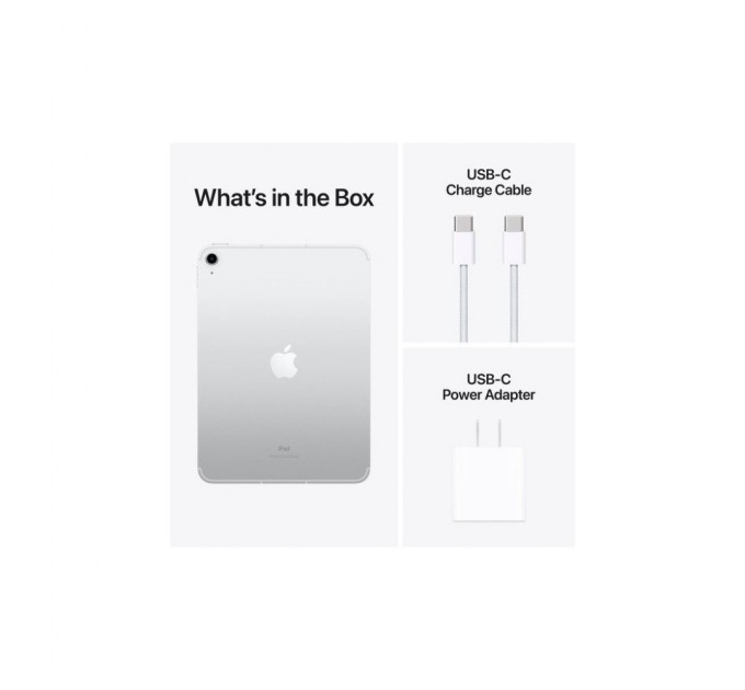 Планшет Apple iPad 10.9" 2022 WiFi + LTE 256GB Silver (10 Gen) (MQ6T3RK/A)