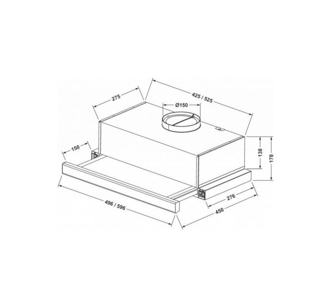 Витяжка кухонна Eleyus Storm G 700 LED SMD 60 BG