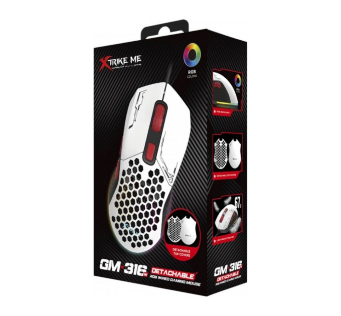 Мишка Xtrike ME GM-316W USB RGB White (GM-316W)