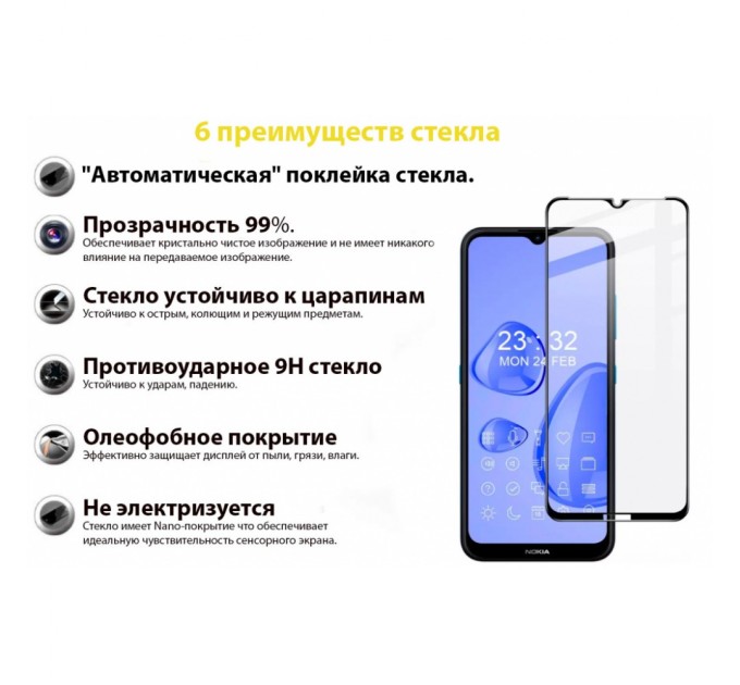 Скло захисне BeCover Nokia 1.4 Black (706902)