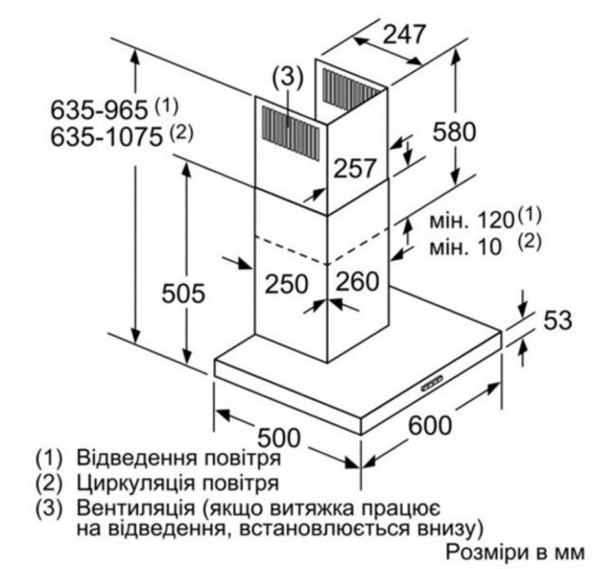 Витяжка кухонна Siemens LC66BHM50