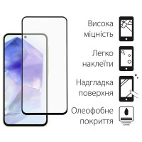 Скло захисне Dengos Full Glue Samsung Galaxy A55 5G (black) (TGFG-345)