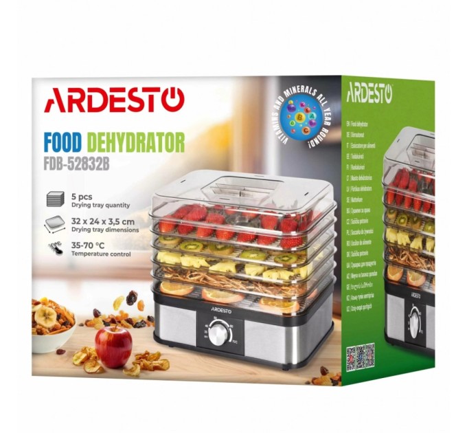 Сушка для овочів та фруктів Ardesto FDB-52832B