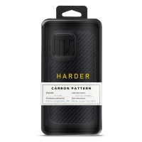 Чохол до мобільного телефона Harder Carbon Pattern Apple iPhone 15 Pro Max Black (ARM76778)