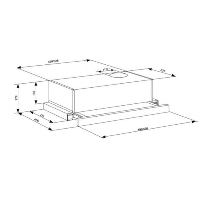 Витяжка кухонна Eleyus LOTUS 470 50 WH (LOTUS47050WH)