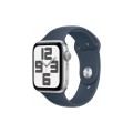 Смарт-годинник Apple Watch SE 2023 GPS 40mm Silver Aluminium Case with Storm Blue Sport Band - S/M (MRE13QP/A)