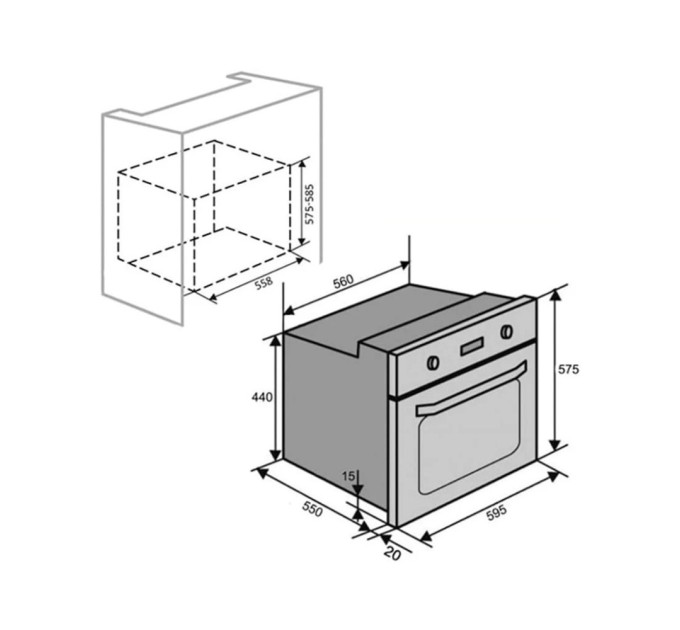 Духова шафа LUXELL A68-SF3 (FDT) BLACK