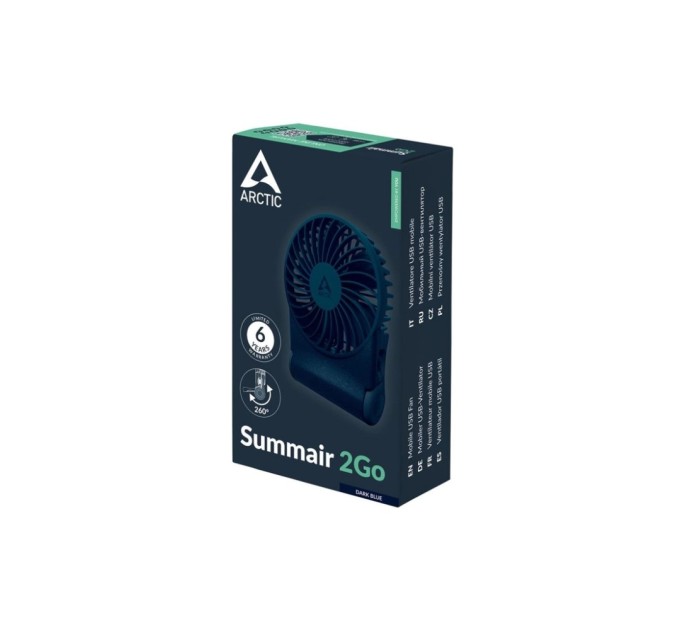 Вентилятор Arctic USB-C SUMMAIR 2GO DARK BLUE (AEBRZ00028A)