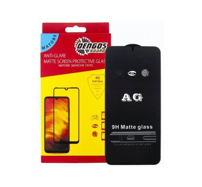 Скло захисне Dengos Full Glue Matte Samsung Galaxy A14/M14 (black) (TGFG-MATT-43)