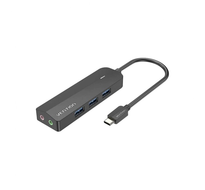 Концентратор Vention USB 3.1 Type-C to 3xUSB 3.0+MicroUSB+3.5mm Sound Adapter black (TGQBB)