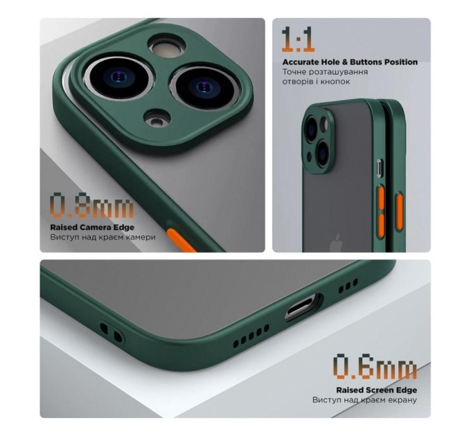 Чохол до мобільного телефона Armorstandart Frosted Matte Samsung A05 (A055) Dark Green (ARM71796)