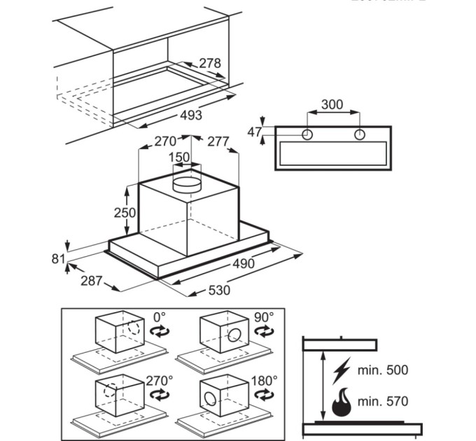 Витяжка кухонна Electrolux CFG526R (642357)