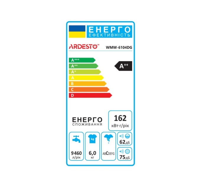 Пральна машина Ardesto WMW-6104DG