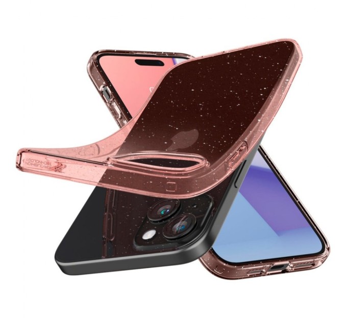 Чохол до мобільного телефона Spigen Apple iPhone 15 Plus Liquid Crystal Glitter Rose Quartz (ACS06649)