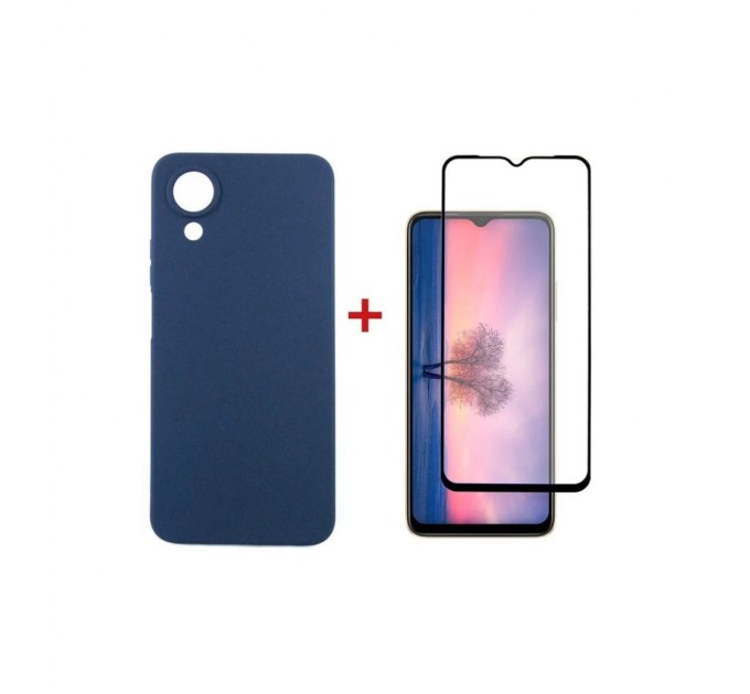 Чохол до мобільного телефона Dengos Kit for OPPO A17K case + glass (Blue) (DG-KM-02)