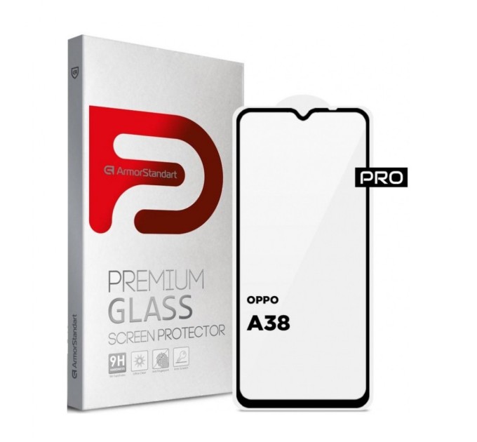 Скло захисне Armorstandart Pro OPPO A18 4G / A38 4G Black (ARM71040)