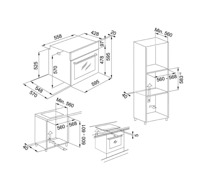 Духова шафа Franke FSL 86 H BK (116.0609.447)