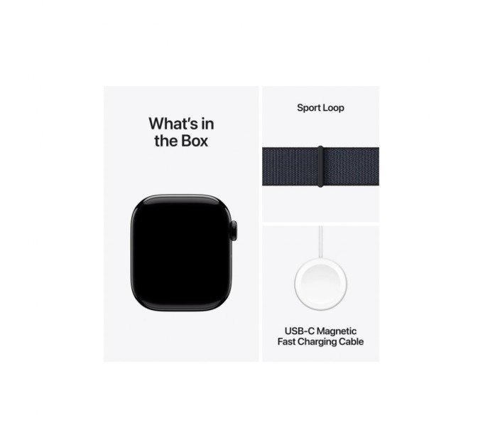 Смарт-годинник Apple Watch Series 10 GPS 42mm Jet Black Aluminium Case with Ink Sport Loop (MWWG3QH/A)