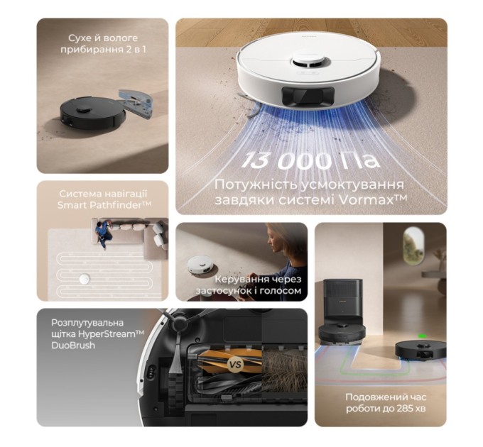 Пилосос Dreame Bot D20 White (RLD35GA)