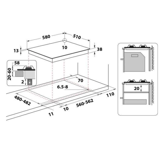 Варочная поверхность Whirlpool TGML660NB