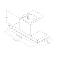 Витяжка кухонна Elica HIDDEN 2.0 BL MAT/A/52