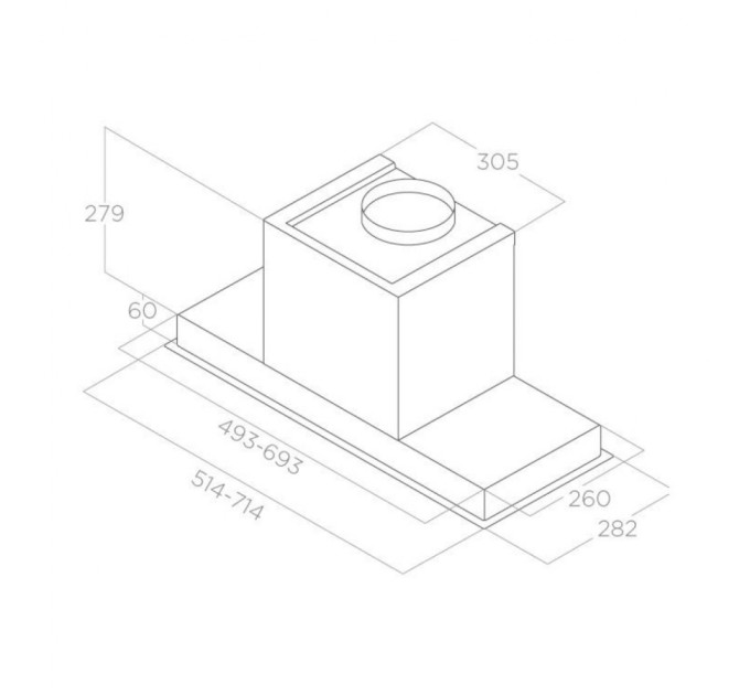 Витяжка кухонна Elica HIDDEN 2.0 BL MAT/A/52