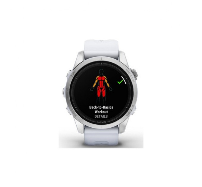 Смарт-часы Garmin EPIX PRO (g2), 42, Glass, SS, Whitstn, GPS (010-02802-01)