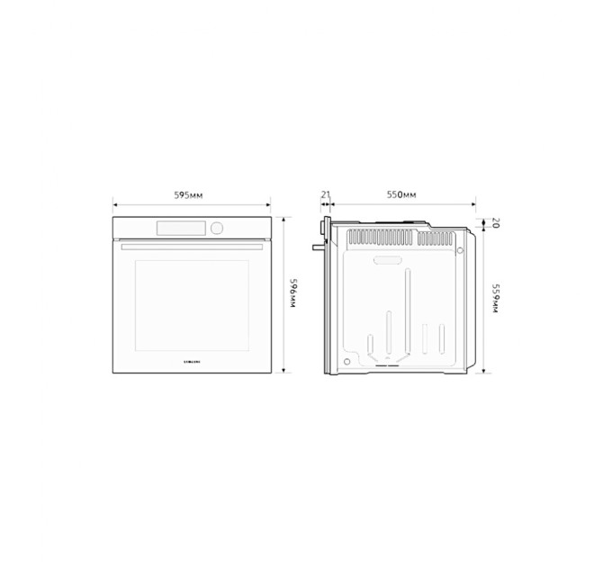 Духова шафа Samsung NV7B4445UAS/WT