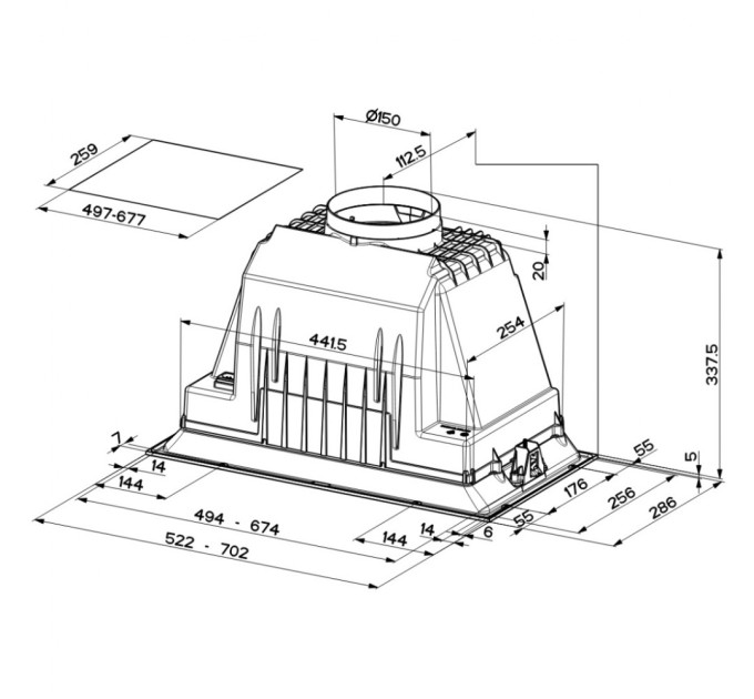 Витяжка кухонна Faber Inka Lux Smart Ev8 X A70 (305.0604.604)