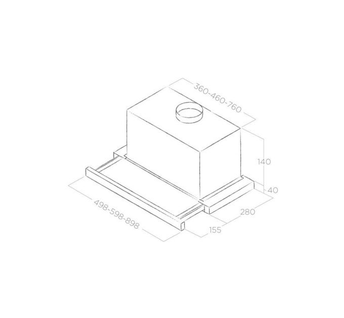 Витяжка кухонна Elica ELITE 14 PLUS BL/A/60