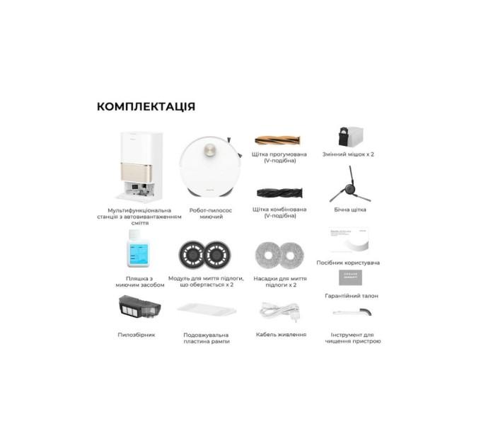 Пилосос Dreame Bot L50 Pro Ultra White (RLL84CE)