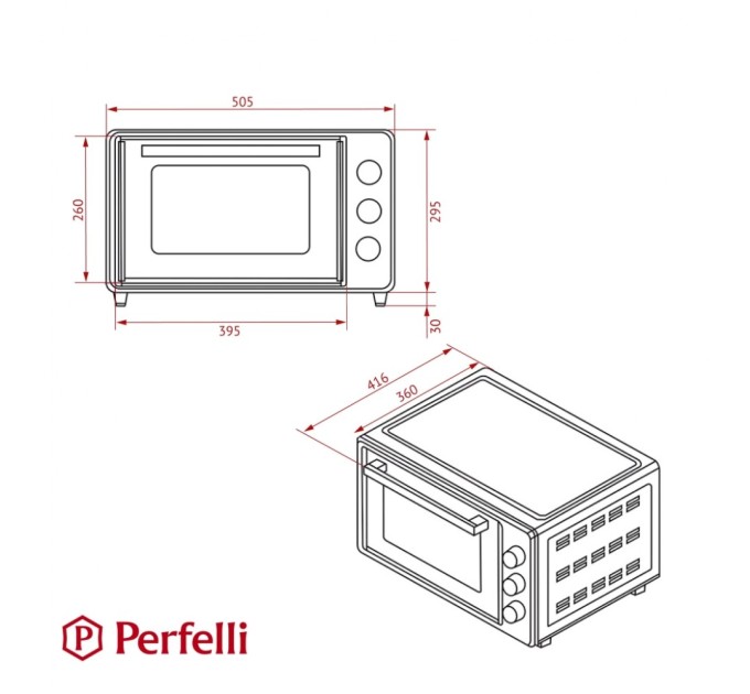 Електропіч Perfelli CLASSIC 37 WHITE