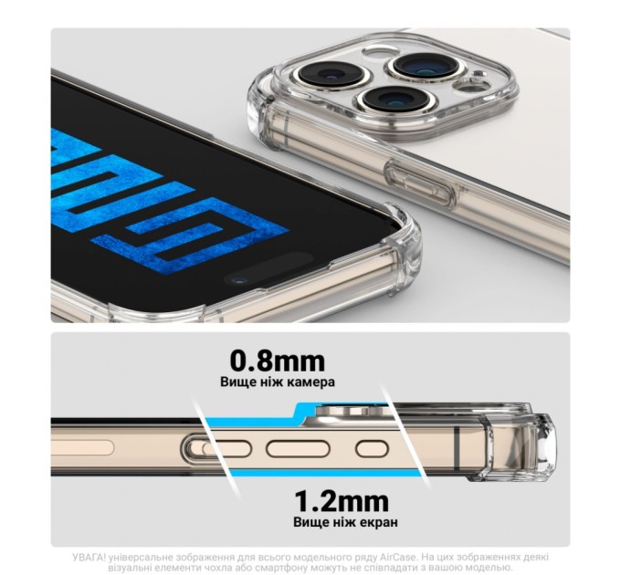 Чохол до мобільного телефона Armorstandart Air Force Xiaomi Redmi Note 14 Pro 4G / Note 14 Pro 5G Camera cover Clear (ARM79705)