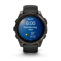 Смарт-годинник Garmin fenix 8 47mm, AMOLED, Saph, CrbnGryTi/Blk, Blk/PebbleGryBnd, GPS (010-02904-21)