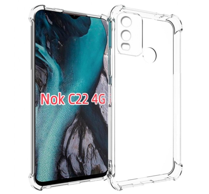 Чохол до мобільного телефона BeCover Anti-Shock Nokia C22 Clear (709829)