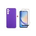 Чохол до мобільного телефона Dengos Kit for Samsung Galaxy A34 5G case + glass (Purple) (DG-KM-42)