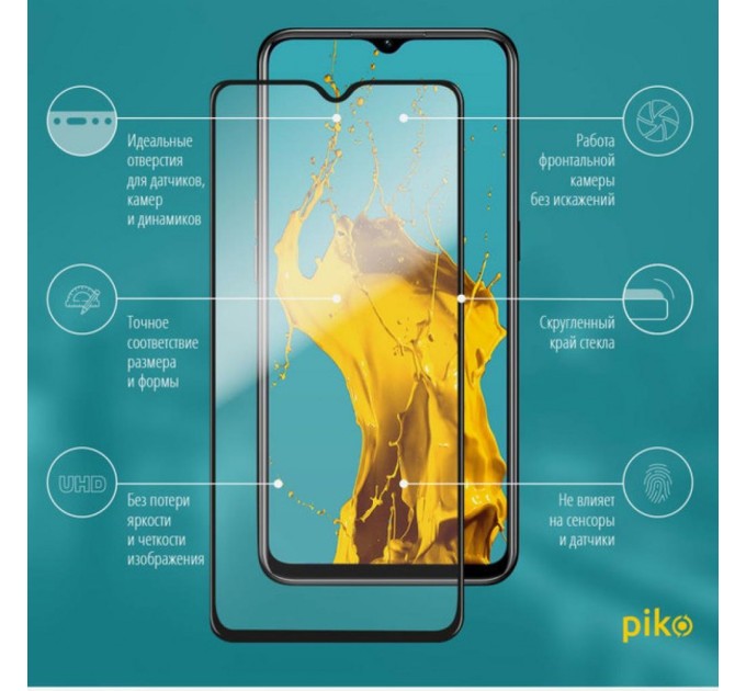 Скло захисне Piko Full Glue Oppo A31 2020 (black) (1283126502781)