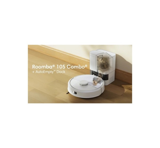 Пилосос iRobot Roomba Combo 105 + AutoEmply dock (White) (y351240)