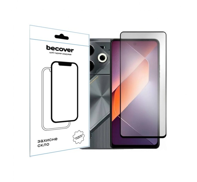 Скло захисне BeCover Tecno POVA 6 (LI7) Black (711580)