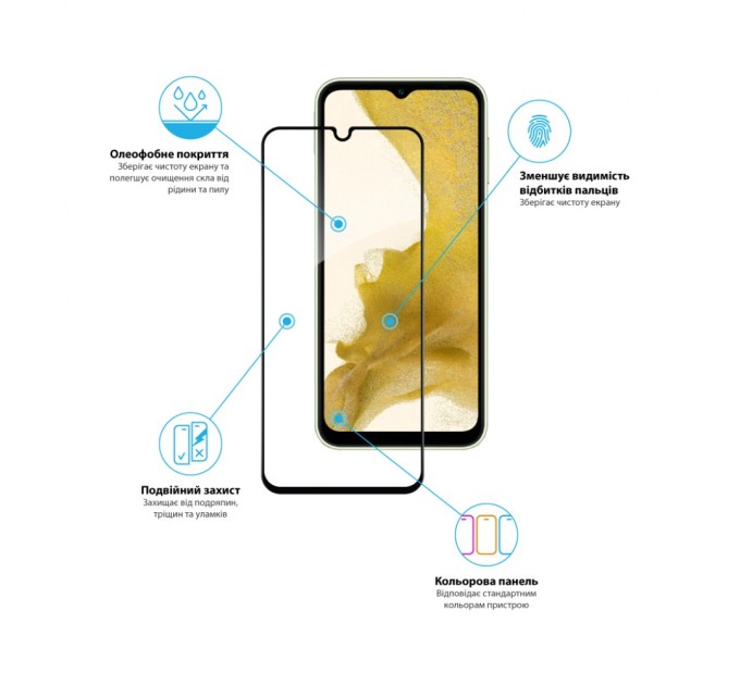 Стекло защитное Global Full Glue Samsung A14 (1283126559761)