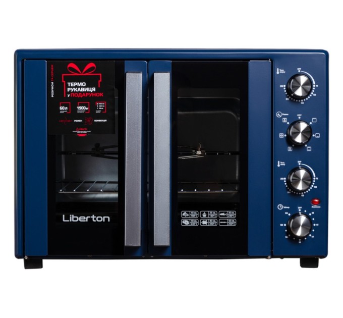 Електропіч Liberton LEO-600 Dark Blue