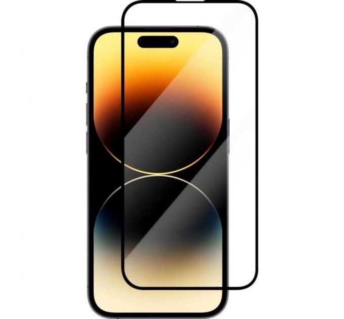 Скло захисне Lunatik Premium Tempered Glass 3D Full Cover Black for iPhone 14 Pro (1195282)