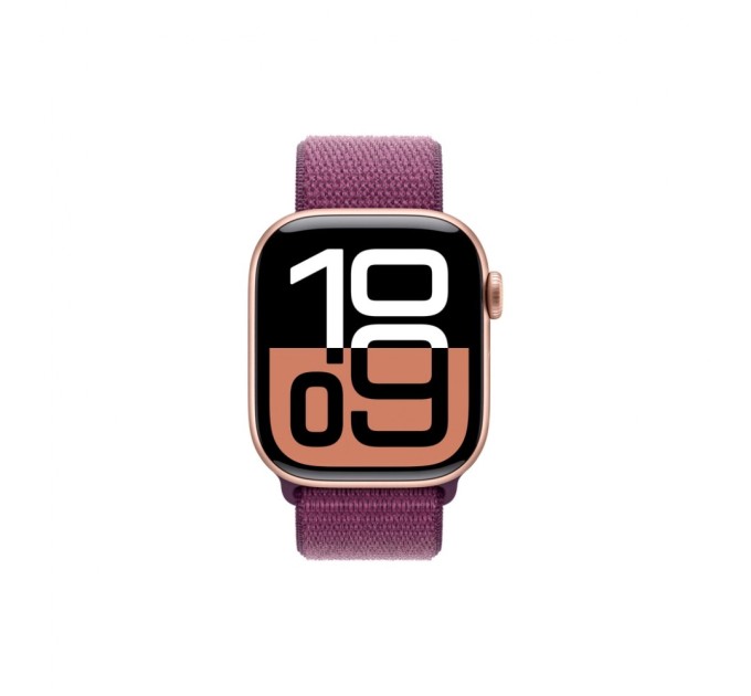 Смарт-годинник Apple Watch Series 10 GPS 42mm Rose Gold Aluminium Case with Plum Sport Loop (MWWK3QH/A)