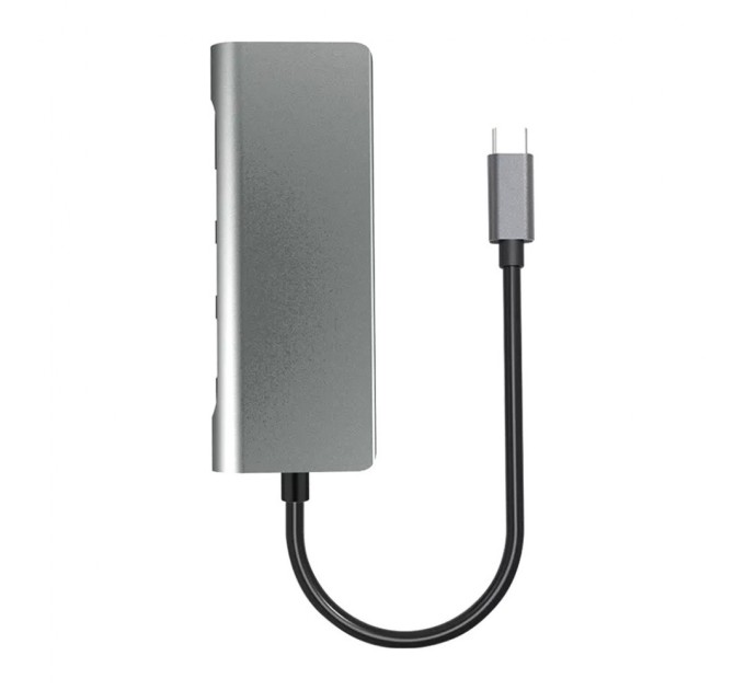 Концентратор Prologix USB3.1 Type C to HDMI+2*USB3.0+PD+Lan+TF+SD (PR-WUC-105B)