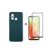 Чохол до мобільного телефона Dengos Kit for Xiaomi Redmi 12C case + glass (Green) (DG-KM-53)