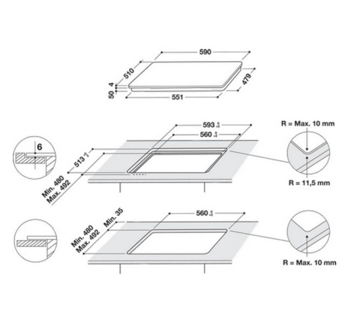 Варочная поверхность Whirlpool WSQ7360NE