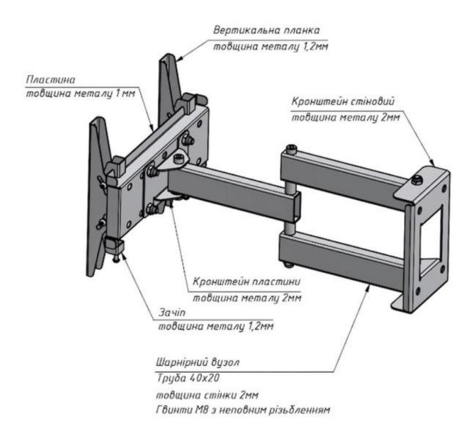 Кронштейн Charmount TV02T-R3 White