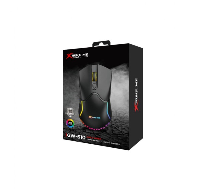 Мишка Xtrike ME GW-610 Wireless RGB Black (GW-610)