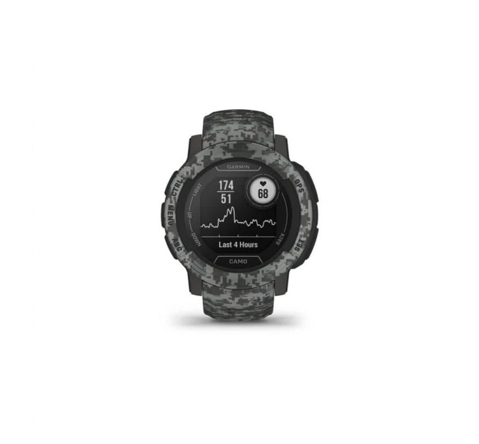 Смарт-годинник Garmin Instinct 2, Camo Edition, Graphite Camo, GPS (010-02626-03)
