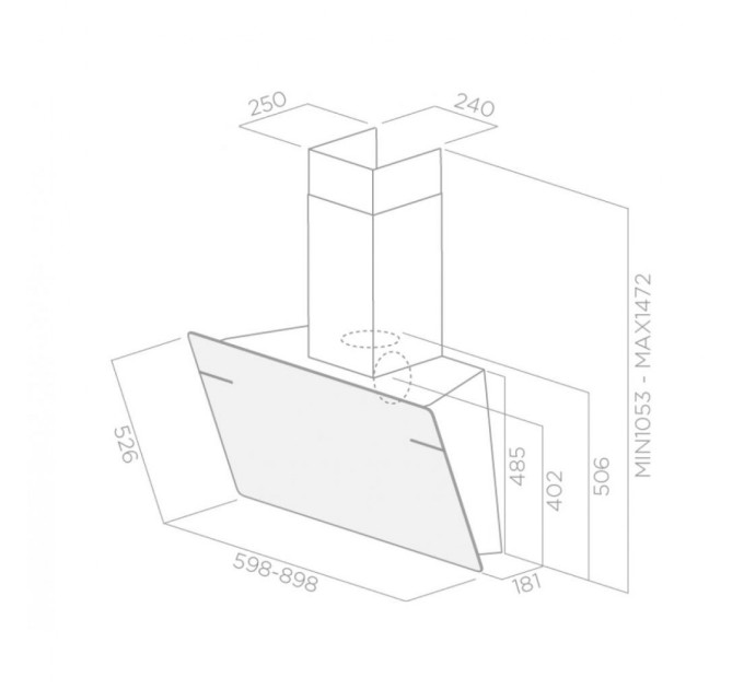 Вытяжка кухонная Elica LESSENZA BL/A/90